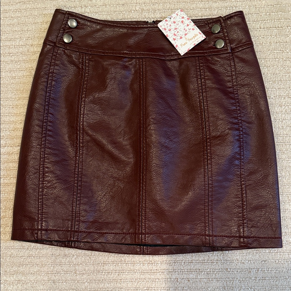 Free People vegan mini skirt size 0